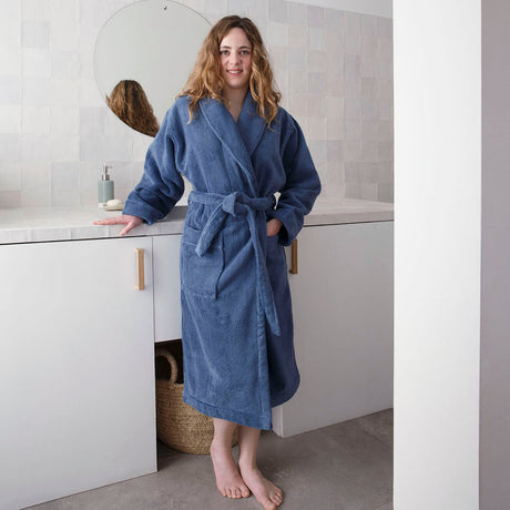 Caresse Orient Blue Robe by Le Jacquard Francais at Fig Linens and Home - Lifestyle 2