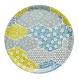Wagara Green Round 15" Tray by Le Jacquard Français at Fig Linens and Home
