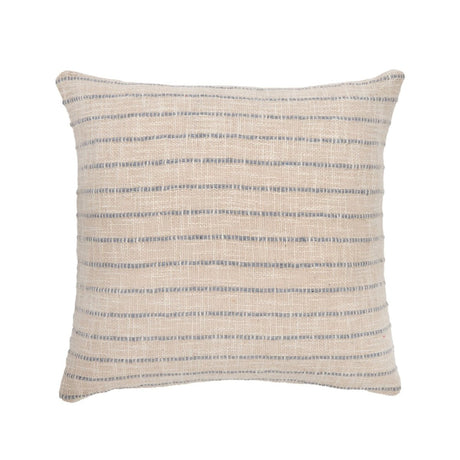 Pom Pom at Home JoJo - IVORY/BLUE GREY - 20" PILLOW W/ INSERT - HANDWOVEN