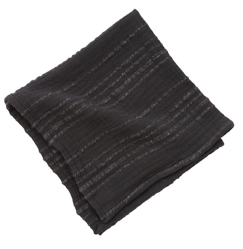 Charcoal Napkin - Pom Pom at Home Kenwood Set of 4 Cloth Napkins at Fig Linens and Home