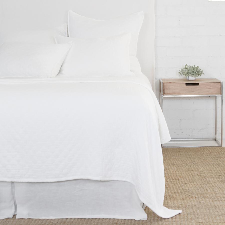 Ojai White Coverlet & Shams by Pom Pom at Home | Fig Linens
