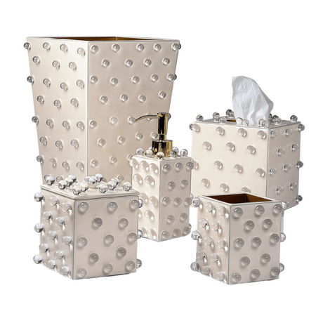 Roxy Ecru & Gold Bath Accessories by Mike + Ally | Fig Linens 