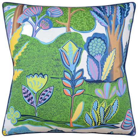 Albero Green and Blue Decorative Pillow by Ryan Studio at Fig Linens and Home
