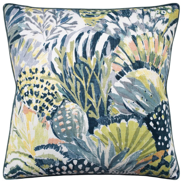 Astella Teal Decorative Throw Pillow by Ryan Studio at Fig LInens and Home 1