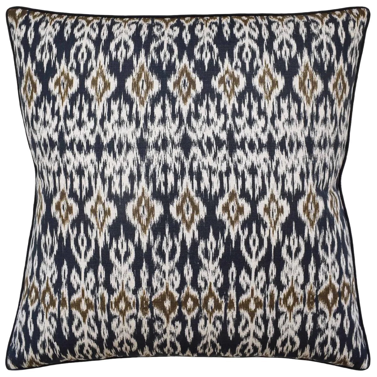 Atlas Ikat Basalt Black Decorative Pillow Ryan Studio from Thibaut Fabric