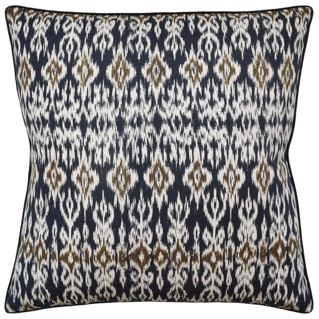Atlas Ikat Basalt Black Decorative Pillow Ryan Studio from Thibaut Fabric
