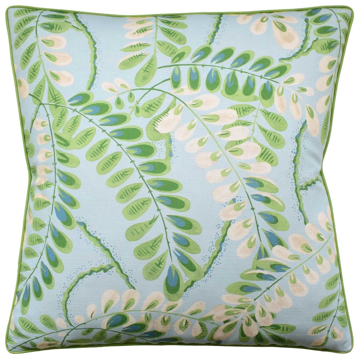 Augusta Turquoise Decorative Pillow by Ryan Studio - Thibaut Fabric - Fig Linens and Home 1