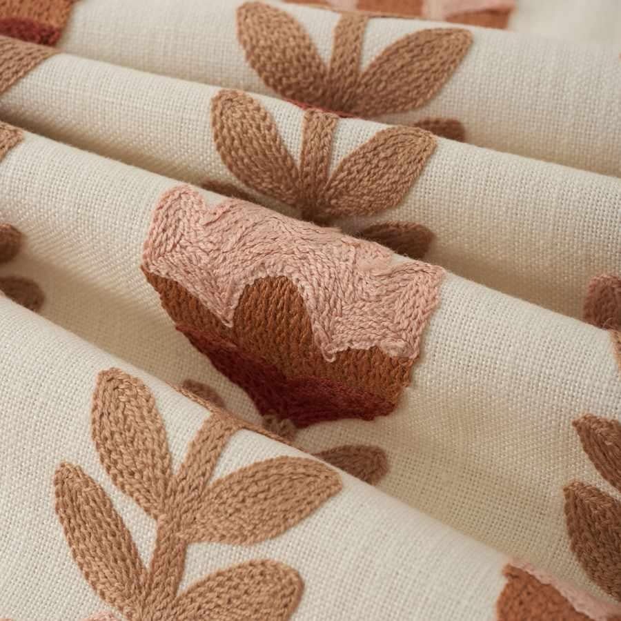 Avelie Blossom Cinnamon Decorative Pillow Ryan Studio - Fabricut Swatch of Fabric