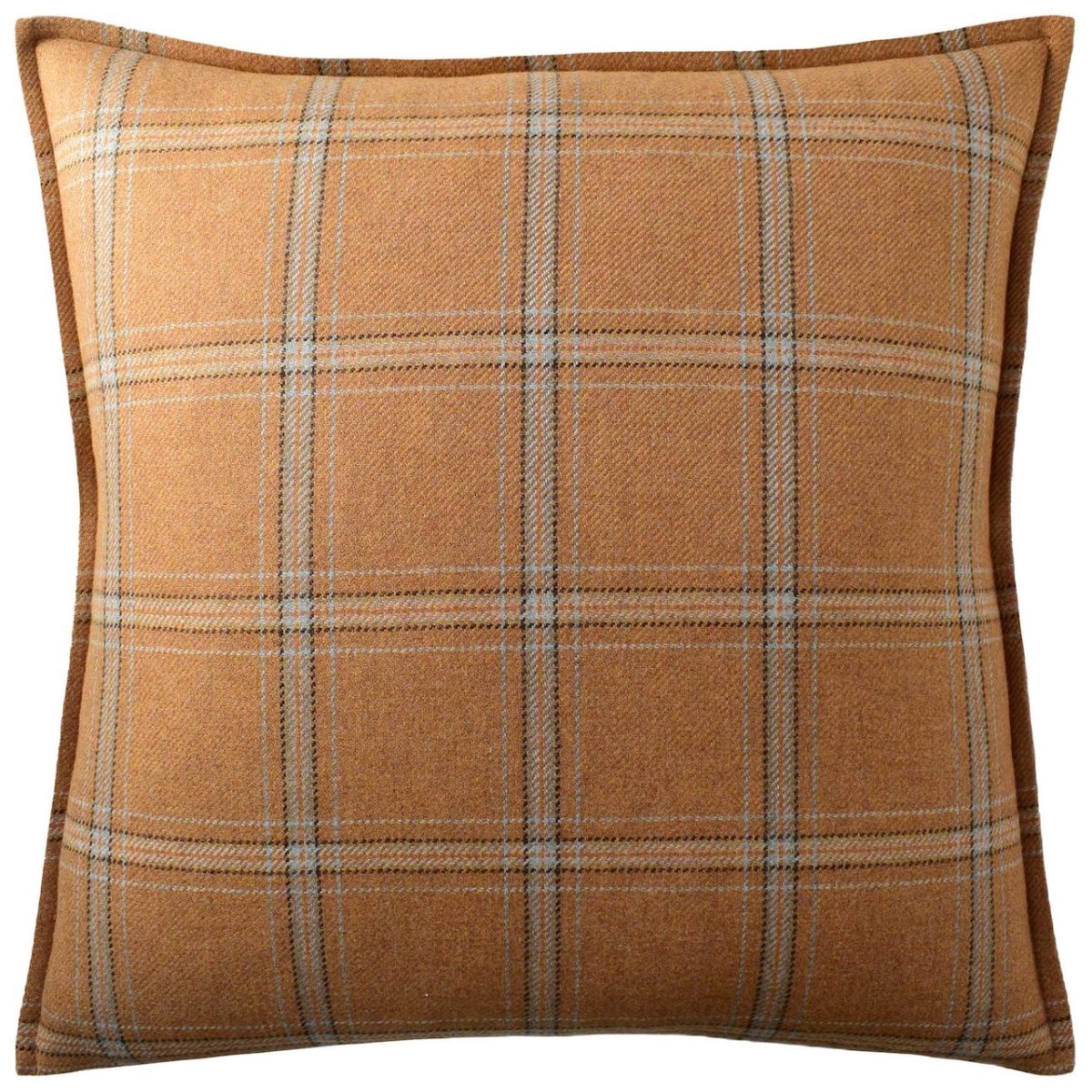 Blackburn Merino Plaid Camel Decorative Pillow | Ryan Studio Throw Pillows at Fig Linens and Home
