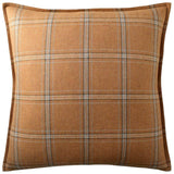 Blackburn Merino Plaid Camel Decorative Pillow | Ryan Studio Throw Pillows at Fig Linens and Home