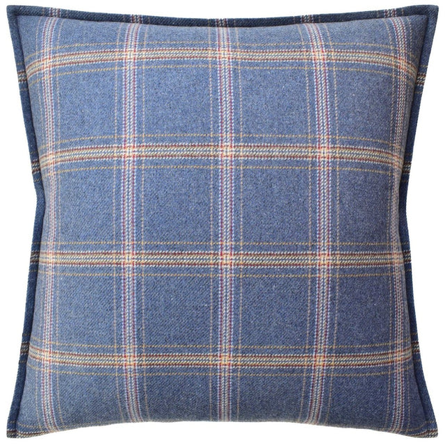 Blackburn Merino Plaid Denim Blue Decorative Pillow | Ryan Studio Throw Pillows at Fig Linens and Home