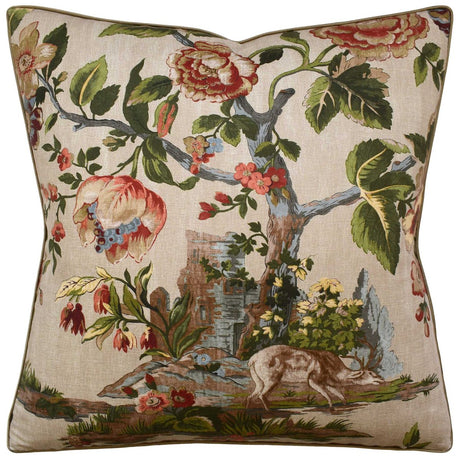 Forest Lodge Flax Decorative Pillow Ryan Studio 22" x 22" Decorative Pillow Flax at FIG LINENS AND HOME 1
