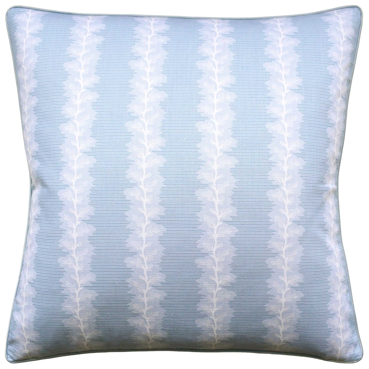 French Stripe Spa Blue Decorative Pillow by Ryan Studio at Fig Linens and Home