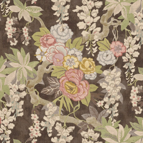 Gracie Gardens Cocoa Decorative Pillow Ryan Studio - Detail of Lee Jofa Fabric