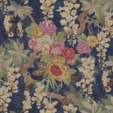 Gracie Gardens Navy Blue Decorative Pillow Ryan Studio - Detal of Lee Jofa Fabric