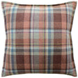 Lindisfarne Plaid Russet Aqua Decorative Pillow by Ryan Studio at Fig Linens and Home