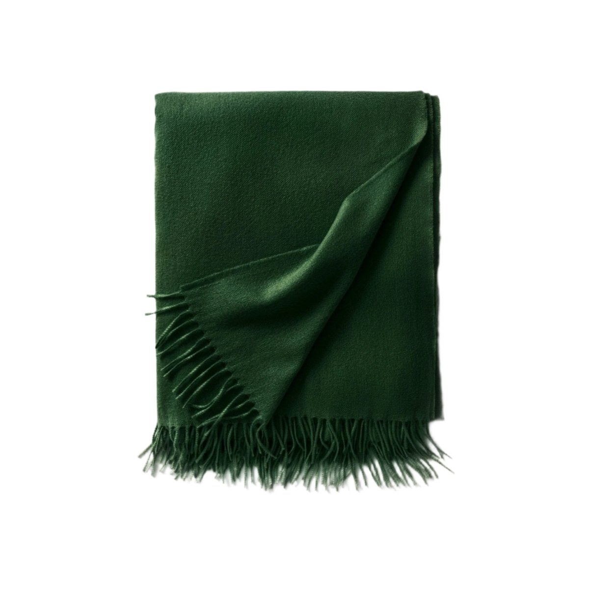 Scandia Home Carlotta Cashmere Throw Blanket in Forest Green