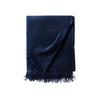 Scandia Home Carlotta Cashmere Throw Blanket in Navy Blue