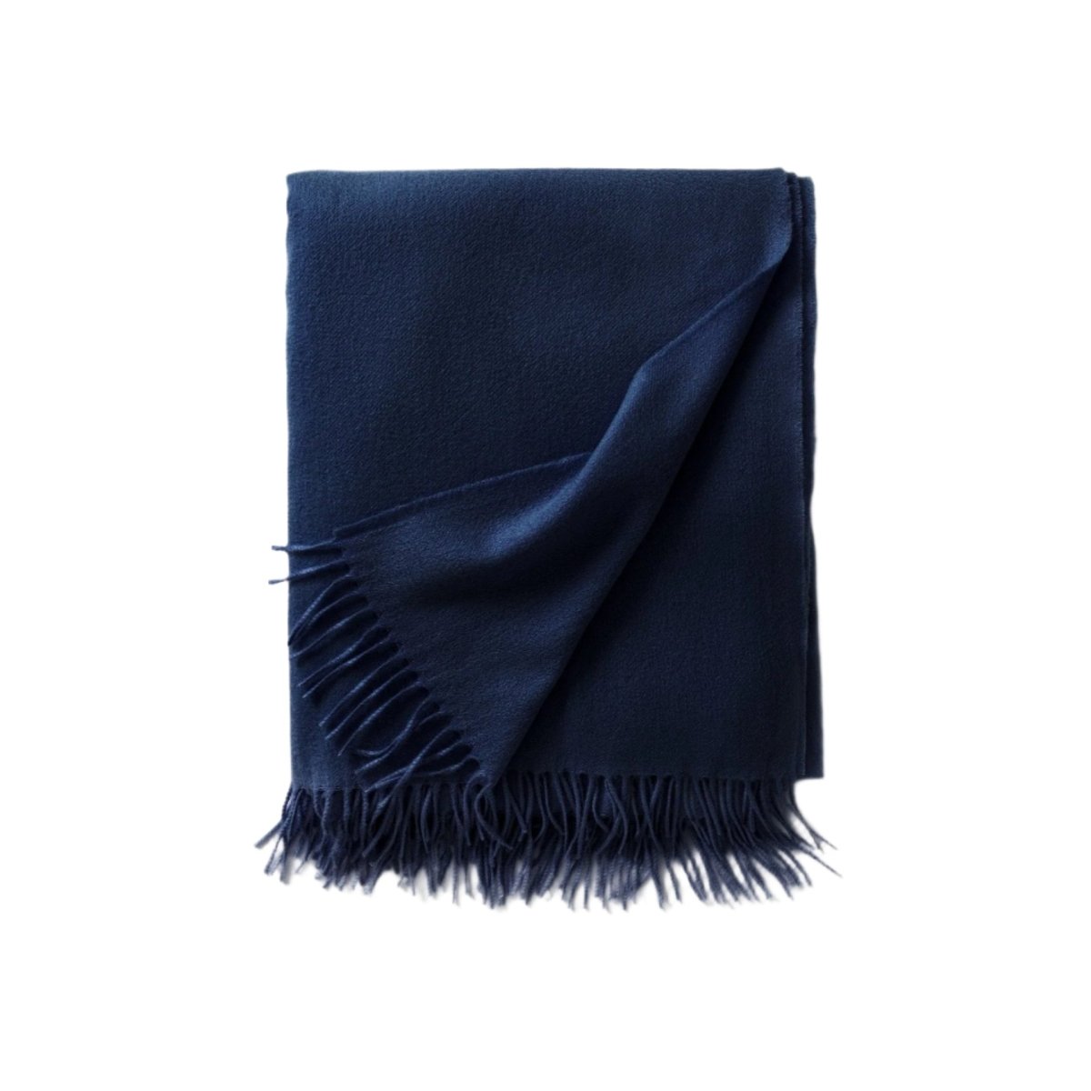 Scandia Home Carlotta Cashmere Throw Blanket in Navy Blue