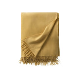 Scandia Home Carlotta Cashmere Throw Blanket in Ochre Yellow