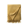 Scandia Home Carlotta Cashmere Throw Blanket in Ochre Yellow