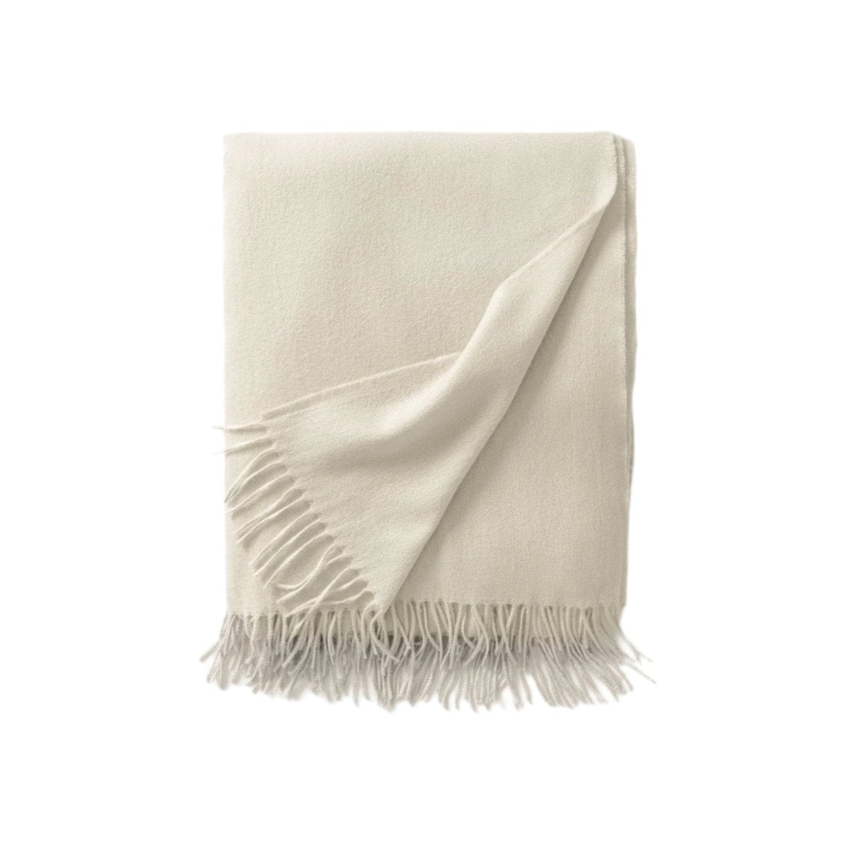 Scandia Home Carlotta Cashmere Throw Blanket in Snow