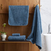 Indulgence Towels by Scandia Home - Petrol Terry Towels at Fig Linens and Home - Lifestyle View