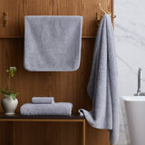 Indulgence Towels by Scandia Home - Silver Terry Towels at Fig Linens and Home - Lifestyle View