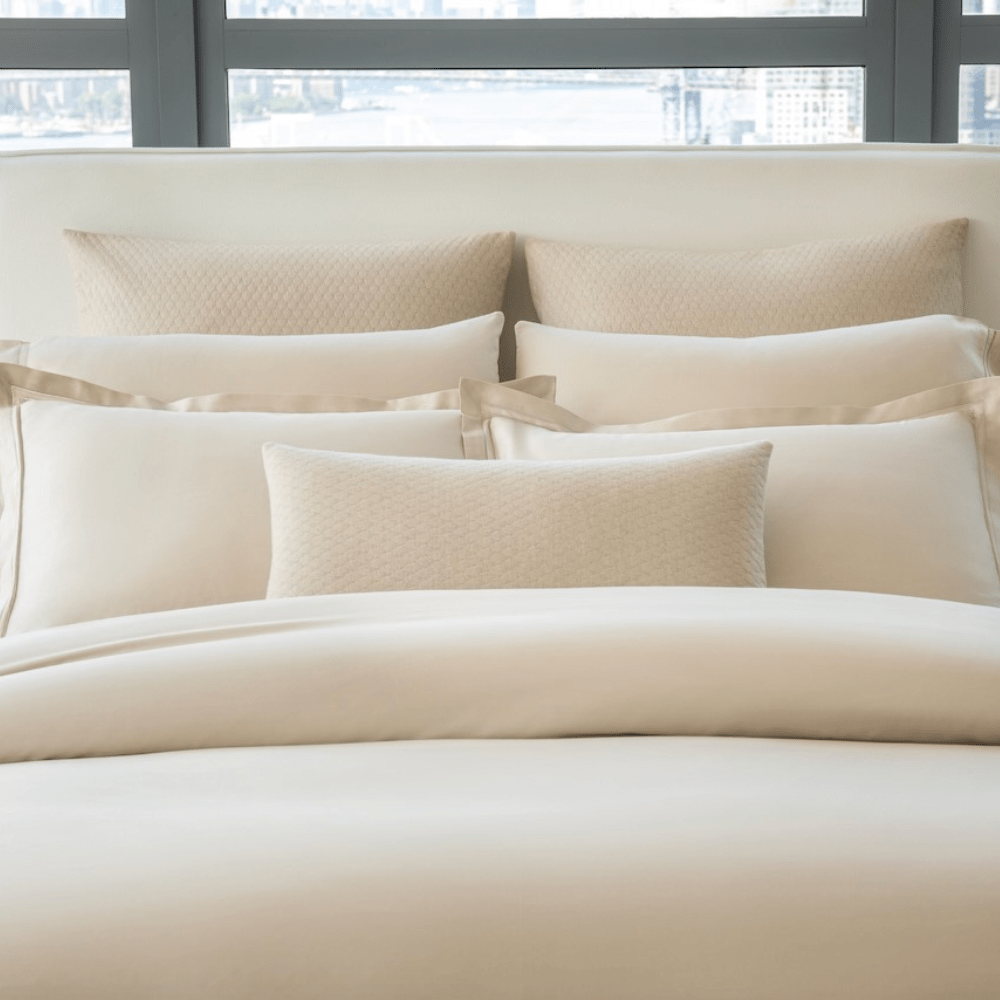 Scandia Home Lucea Sea Island Fawn Bedding | 100% Cotton Luxury Bed Linens at Fig Linens and Home