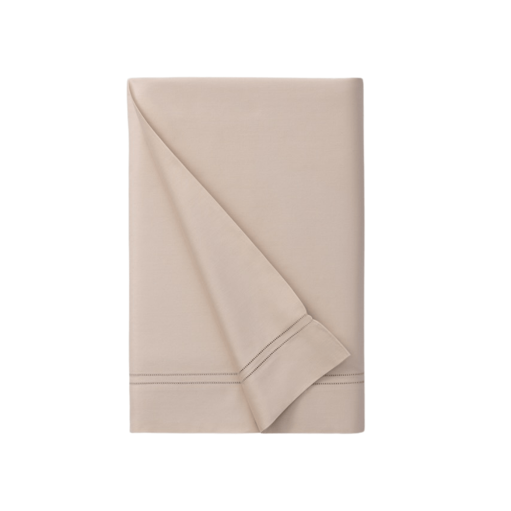 Flat Sheet - Lucea Sea Island Fawn Luxury Bedding by Scandia at Fig Linens and Home