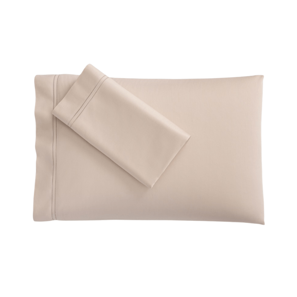 Pillowcases - Lucea Sea Island Fawn Luxury Bedding by Scandia at Fig Linens and Home
