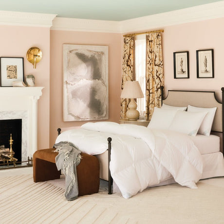 Scandia Home Salzburg Down Comforter - Lifestyle in Bedroom - Fig Linens and Home