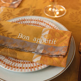 Manor Lane Orange Napkin by Le Jacquard Français