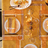 Manor Lane Enduit Orange Coated Placemat by Le Jacquard Français