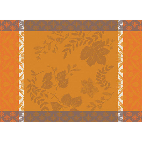 Manor Lane Enduit Orange Coated Placemat by Le Jacquard Français