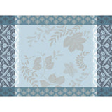 Manor Lane Enduit Blue Coated Placemat by Le Jacquard Français