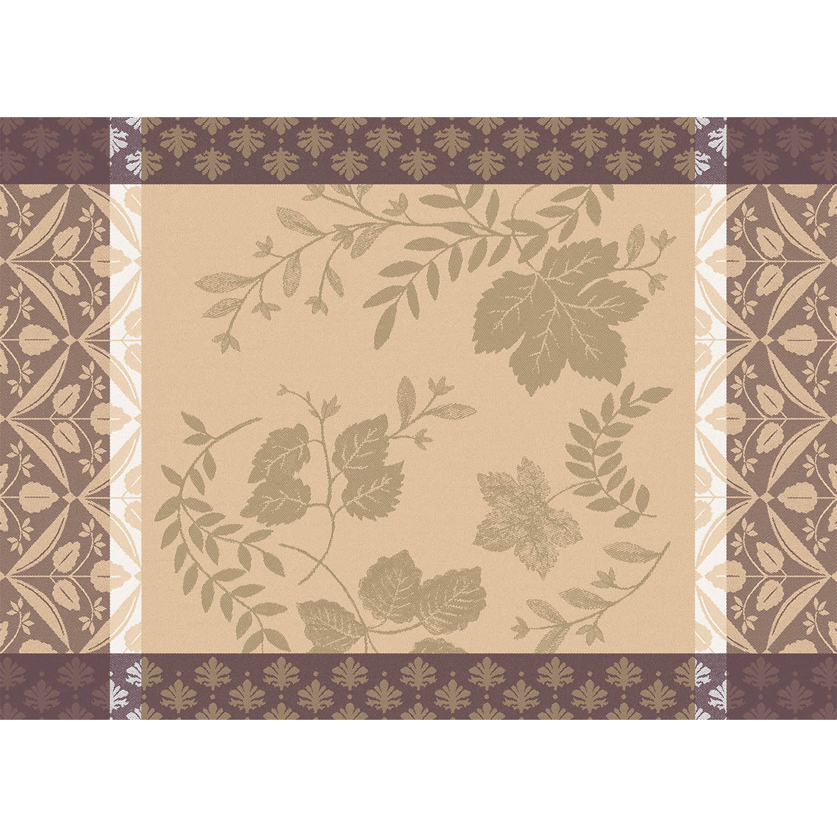 Manor Lane Enduit Beige Coated Placemat by Le Jacquard Français