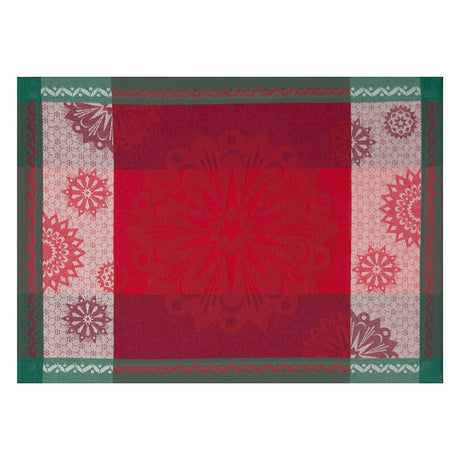 lumière d'étoiles red placemat by Le Jacquard Francais Christmas Table Linens at Fig Linens and Home