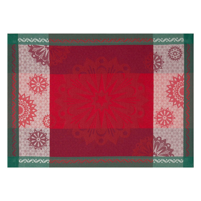 lumière d'étoiles red placemat by Le Jacquard Francais Christmas Table Linens at Fig Linens and Home