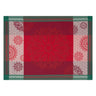lumière d'étoiles red placemat by Le Jacquard Francais Christmas Table Linens at Fig Linens and Home