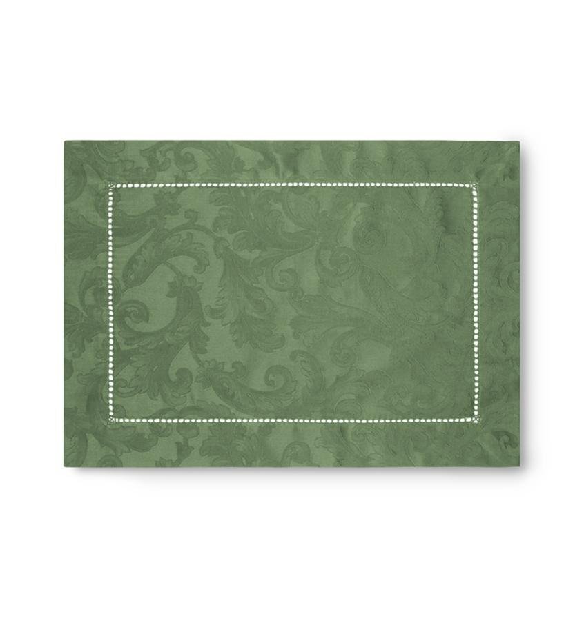 Sage Green Placemats - Acanthus Table Linen by Sferra at Fig Linens and Home