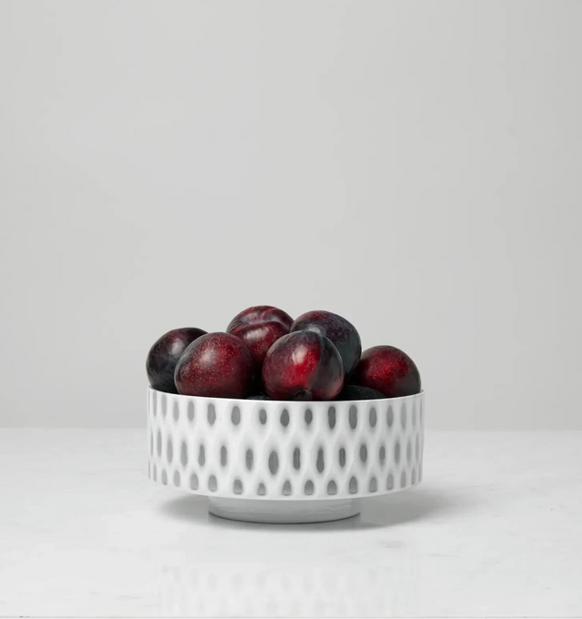 Alveare Bowl by Sferra Linens in White at Fig Linens and Home - 4