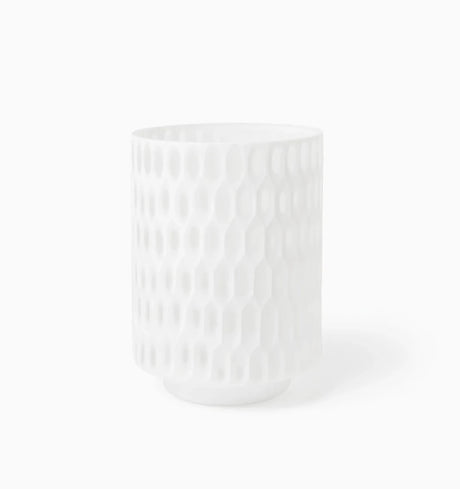 Alveare Hurricane Candle Holder by Sferra Linens in White at Fig Linens and Home - 2