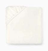 Ariel Fitted Sheet by Sferra Linens in Oyster at Fig Linens and Home - 1
