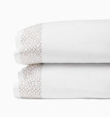 Sferra Scalamandre Bedding -  Baldwin Bamboo Pillowcases Cream Red Comp at Fig Linens and Home