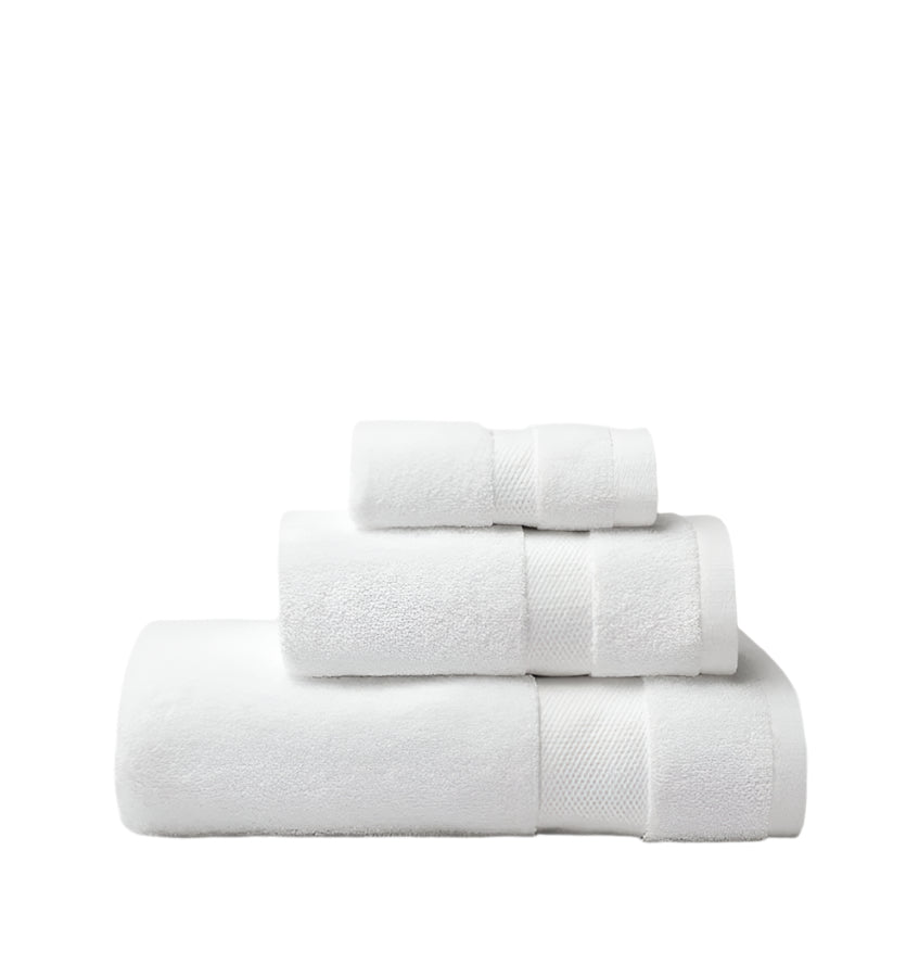Sferra Towels Bello Nuovo White Complete Stack at Fig Linens and Home
