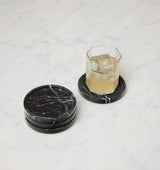 Calanna Coasters by Sferra Linens in Black at Fig Linens and Home - 1