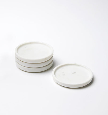 Calanna Coasters by Sferra Linens in White at Fig Linens and Home - 3