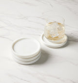 Calanna Coasters by Sferra Linens in White at Fig Linens and Home - 1