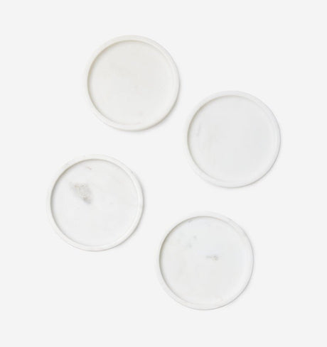Calanna Coasters by Sferra Linens in White at Fig Linens and Home - 4